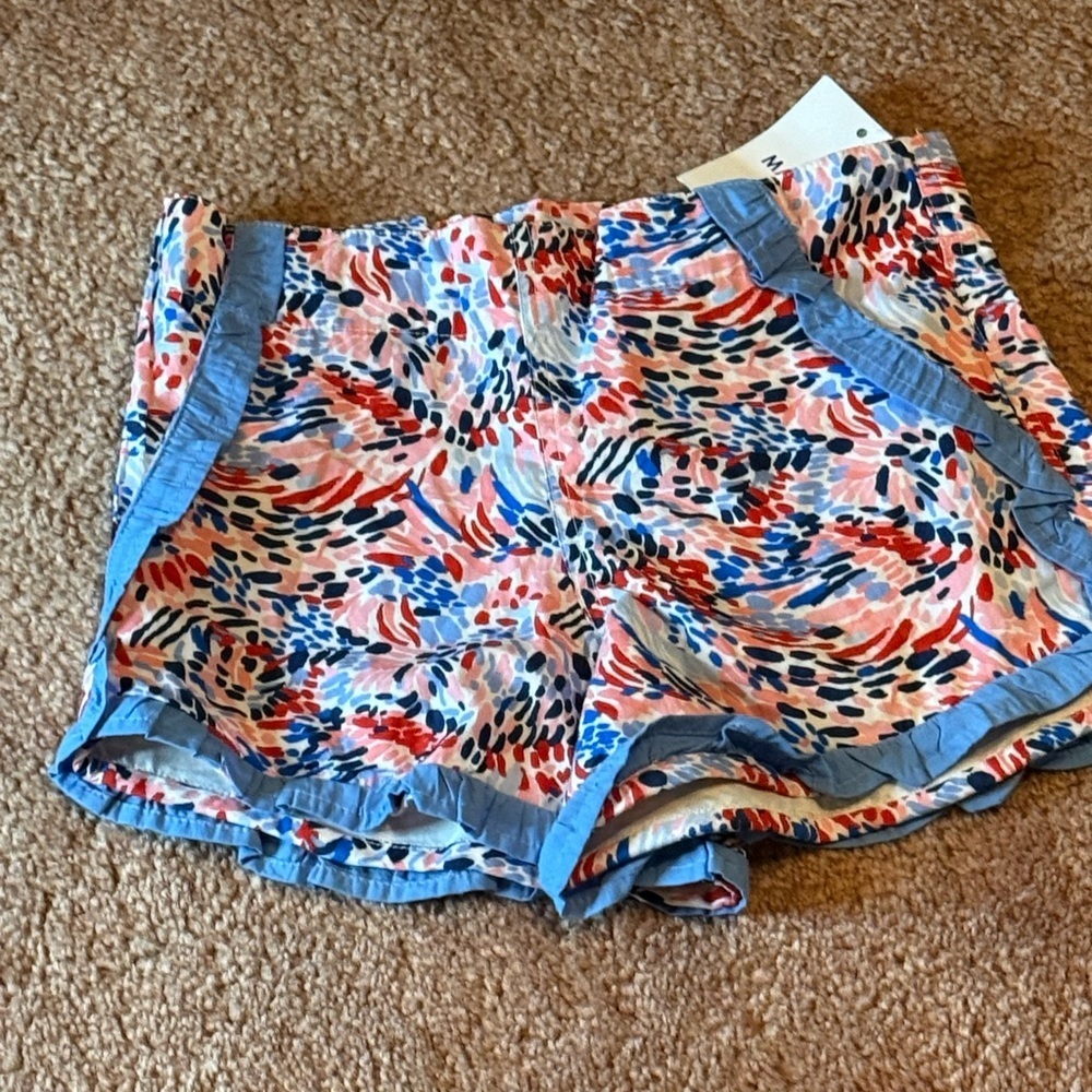 Macrae Skye Colorful Kids Shorts with Blue Trim